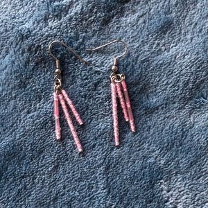 Handmade Purple Dangly Earrings